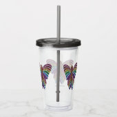 Regenboog Vlinder - Acryl Cup (16oz) Drinkbeker (Rechts)