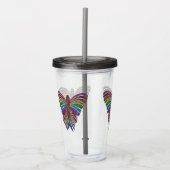 Regenboog Vlinder - Acryl Cup (16oz) Drinkbeker (Voorkant)