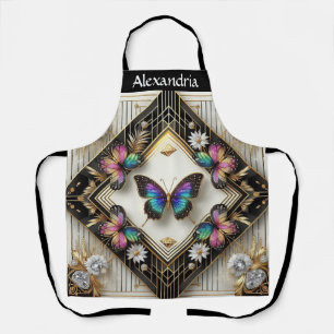 Regenboog Vlinder Art Deco Art Nouveau Schort