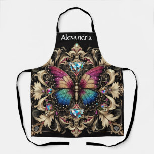 Regenboog Vlinder Art Deco Schort