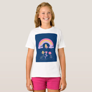 Regenboog Vlinder Bloemen Cloud T-shirt