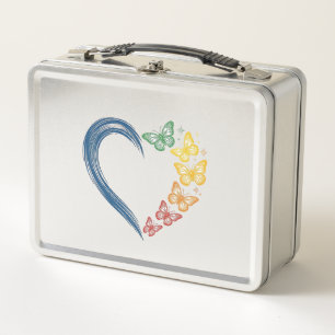 Regenboog Vlinder Hart Vintage Gravure Ontwerp_1