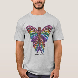 Regenboog Vlinder (levendig) - Licht T-shirt voor