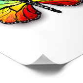 Regenboog vlinder Monarch Poster (Hoek)