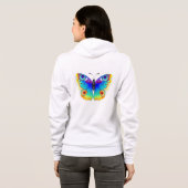 Regenboog Vlinder Pauwenoog Hoodie (Achterkant volledig)