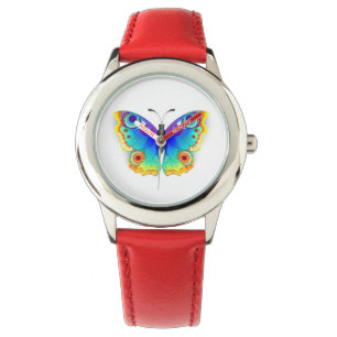 Regenboog Vlinder Pauwenoog Horloge