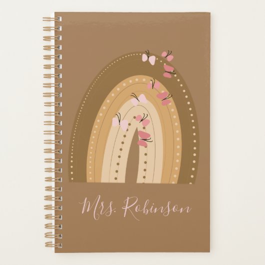 Regenboog Vlinders Script Docenten Naam Planner (Voorkant)