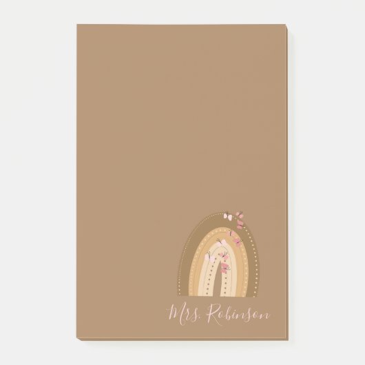 Regenboog Vlinders Script Docenten Naam    Post-it® Notes (Voorkant)