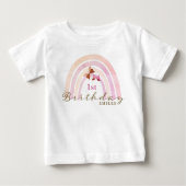 Regenboog Vlinders Verjaardagsfeestje Pastel Pinks (Voorkant)