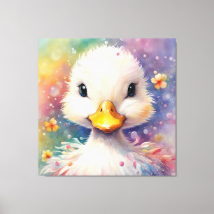 Regenboog Vogels Eend 3 Canvas Afdruk