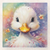 Regenboog Vogels Eend 3 Glazen Onderzetter (Voorkant)