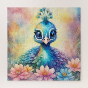 Regenboog Vogels Peacock 1 Legpuzzel