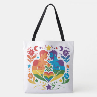 Regenboog Volkskunst Pride Tuin Draagtas