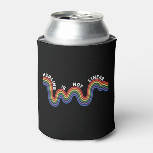Regenboog voor bewustzijn van geestelijke gezondhe blikjeskoeler