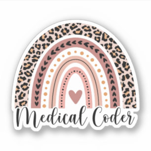 Regenboog voor medische codeurs, cadeaus voor medi sticker
