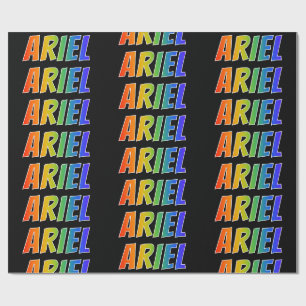 Regenboog Voornaam "ARIEL"; Leuk & Kleurrijk Cadeaupapier