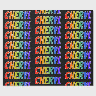 Regenboog Voornaam "CHERYL"; Leuk & Kleurrijk Cadeaupapier