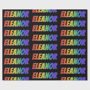 Regenboog voornaam "ELEANOR"; Leuk & Kleurrijk Cadeaupapier