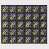 Regenboog Voornaam "JESSE" + Vuurwerk Cadeaupapier (Vlak)