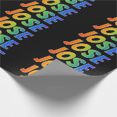 Regenboog voornaam "JOSE"; Leuk & Kleurrijk Cadeaupapier (Hoek)
