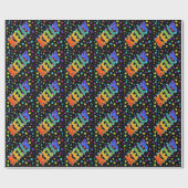 Regenboog voornaam "KELLY" + sterren Cadeaupapier (Vlak)