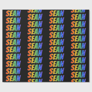 Regenboog Voornaam "SEAN"; Leuk & Kleurig Cadeaupapier