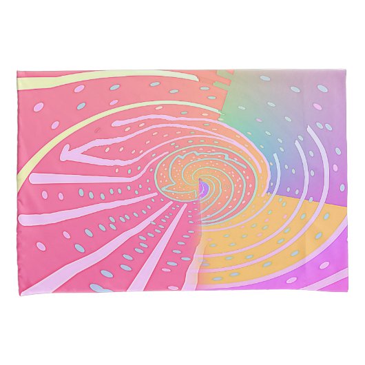 Regenboog Vortex Draaikolk Kussensloop (Voorkant-Rechts)