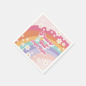 Regenboog vrede uit enkele cijfers 10e verjaardag servet (Hoek)