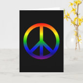 Regenboog Vredessymbool Kaart (Gele Bloem)