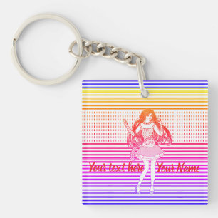 Regenboog vriendin sleutelhanger