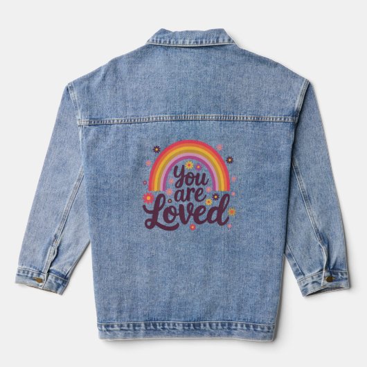 Regenboog waar je van hield denim jacket (Achterkant)
