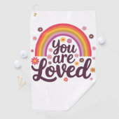 Regenboog waar je van hield golfhanddoek (Insitu)