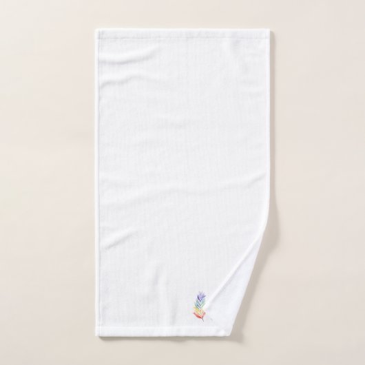 Regenboog Waterverf Bloemige Monogram Handdoekense Bad Handdoek (Handdoek)