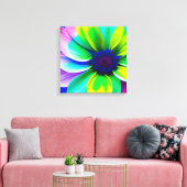 Regenboog Waterverf Flower Stretched Canvas (Insitu (Woonkamer))
