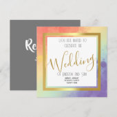 Regenboog Waterverf & Goud Kaart (Voorkant / Achterkant)