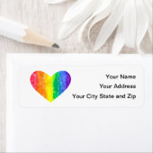 Regenboog Waterverf Hart wassen Etiket (Insitu)