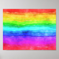 Regenboog Waterverf inktstrepen