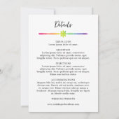 Regenboog Waterverf Nautische LGBT 2 in 1 Bruiloft Kaart (Achterkant)