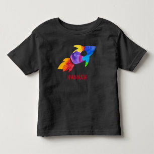 Regenboog Waterverf Raket Buitenruimte Kinderen Kinder Shirts