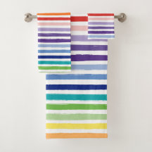 Regenboog Waterverfkwast Streeppatroon