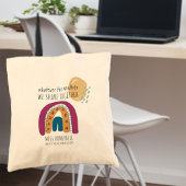 Regenboog we schitteren samen met een speciaal gep tote bag