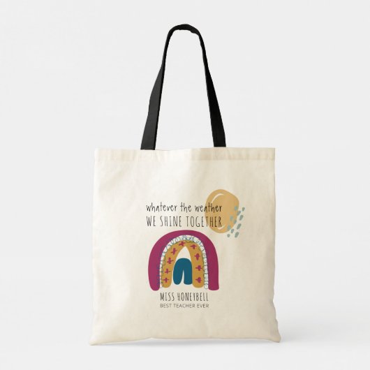 Regenboog we schitteren samen met een speciaal gep tote bag (Achterkant)
