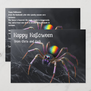 🌈🕷️Regenboog Web Magie Halloween kaart