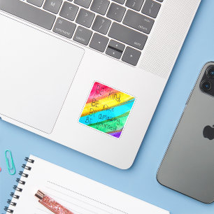 Regenboog WEES Vriendelijk WEES Jezelf Inspirerend Sticker