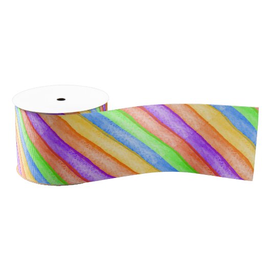 Regenboog wervellint grosgrain lint (Spoel)