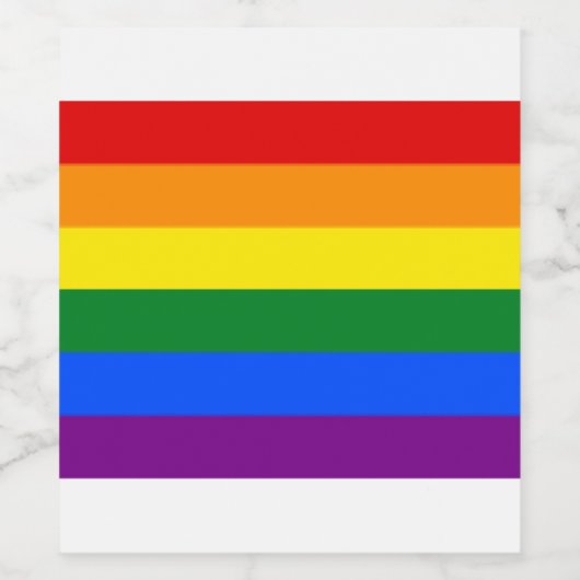 Regenboog wijnflesetiketten (set van 6) wijn etiket (Enkel label)