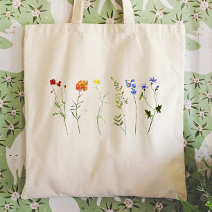 Regenboog Wilde Bloem LGBTQ Pride Tote Bag