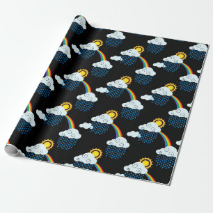 Regenboog Wolken Cadeaupapier
