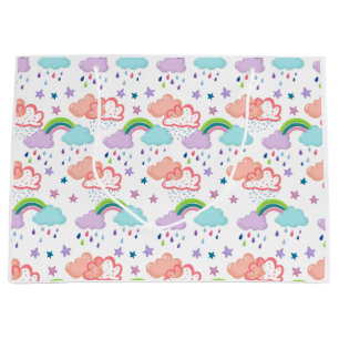 Regenboog, wolken en cadeautas voor sterren