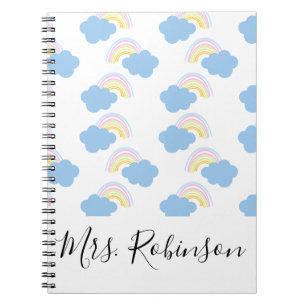 Regenboog Wolken Script Leraren Naam Notitieboek